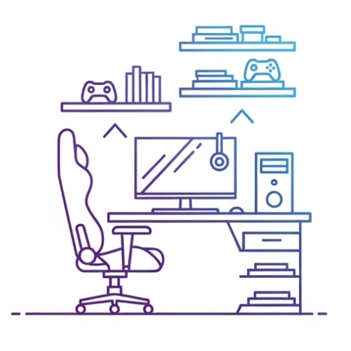 ゲーム部屋レイアウト